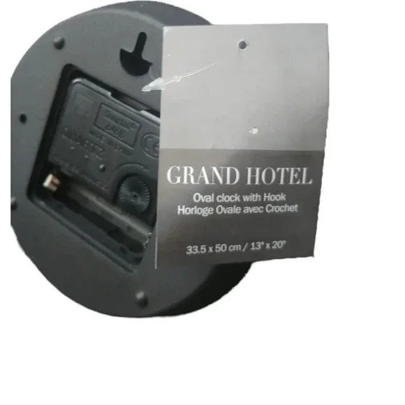 Grand Hotel Oval  Clock European Rustic Antique Replica NWT - Picture 5 of 7